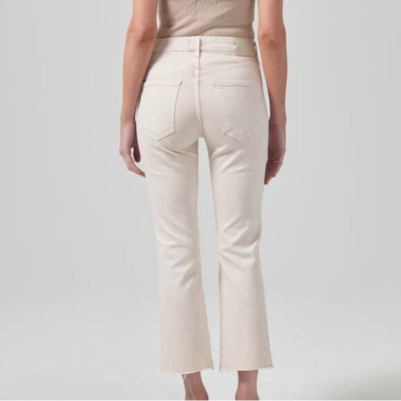 Citizens of Humanity Isola Cropped Boot Almondette Cream Jeans size 28 - Picture 2 of 10